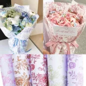 (店+)手工復古繁花藝術紙 風華紙 鮮花花束 花藝包花紙 包裝紙 乾燥花花束 花束 DIY 花店專用資材 餅乾花 星星花