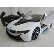 【KENTIM玩具城】 〈遙控開門旗艦款〉1:14(1/14)全新超跑寶馬BMW i8白色授權RASTAR遙控車