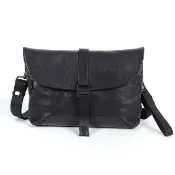 【巴黎精品】真牛皮側背包真皮包包單肩背包托特包手提包隨身男女包包(通勤翻蓋手拿包a1hh6)