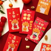 客製化 紅包袋 定製logo 創意春節 新年小孩可愛 大吉大利 卡通利是封