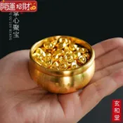 💰玄和緣堂💰五路財神純銅聚寶盆黃銅招財米缸裝飾旺宅客廳聚財擺件家居玄關0907 招財進寶 風生水起 招財流水