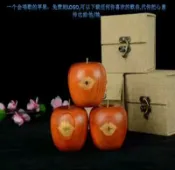 銀聯網日用品生活館 圣誕節禮物刻字木蘋果生日送女生金絲楠木擺件平安夜創意紅木蘋果1入