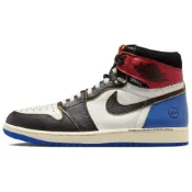 (店+)【Jordan】IO7847-002 Jordan × Union x Fragment Design Air Jordan 1 High OG 柔軟舒適 高幫 復古籃球鞋 男女同款 黑白藍 Air Jordan 鞋 Air Jordan 男鞋