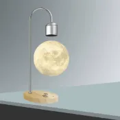 森活選物 【磁浮懸浮】月球燈 3D列印月亮燈 創意檯燈 小夜燈 LED夜燈 家居擺件 無縫一體 觸控調光 科幻感裝飾 臥室床頭燈