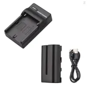 Toyutw)np-f550/ NP-F570 相機電池和充電器套件 1PC 7.2V 2600mAh 大型可充電電池,