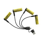 【電筒王】 NH2400 充電鋰電池 3號電池 1.5V 3.7V  AA/14500 NL1411R