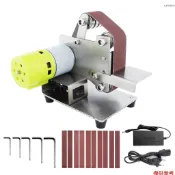 Geevorks 迷你砂帶機電動砂光機拋光打磨機 7 檔變速帶 10 條砂帶用於拋光木材丙烯酸金屬(皮帶 Si