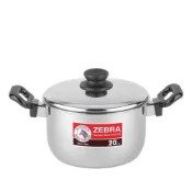 【ZEBRA斑馬牌】TIGER 雙耳鍋 20CM 3.5L 【304不銹鋼 湯鍋 煮鍋 魯鍋】