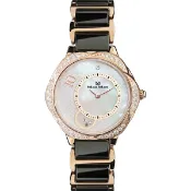 大高雄鐘錶城 Max Max MAS7007-1玫瑰金花環黑陶時尚腕錶/白面38mm｜樂天領券現折★全館特惠中★指定刷卡回饋10%