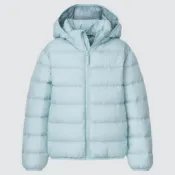 二手-九成新 UNIQLO童裝 特級極輕羽絨連帽外套 商品編號 439880