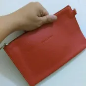 全新LONGCHAMP小羊皮化妝包/手拿包 台南市