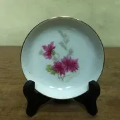 WH4559【四十八號老倉庫】全新 早期 台灣 大同 杜鵑花 碟子 醬油碟 淺碟 豆油滴阿 8.6cm 2碟價