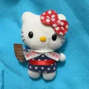 日本昭和中古三麗鷗hello+kitty水祭典久留米毛絨掛件