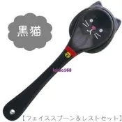 日本Decole concombre 加藤真治療癒商品2016新年快樂黑貓湯匙+碟子2點入配件玩偶  [新到貨   ] 