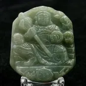 【藏古祥館】翡翠三太子 SCB05 (宗教開運  翡翠)