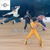 元氣招財 4 件/套 9-11 釐米李小龍可動人偶功夫之王 PVC 公仔拚裝模型玩具男孩禮物