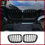 適用於【2011-2013款BMW X3 F25前期】雙線亮黑水箱罩改裝