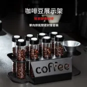 咖啡豆密封罐🔥【單嚮排氣閥儲存罐】 透明玻璃罐 展示收納架 試管瓶設計 便攜聞香瓶 排氣閥保鮮 防潮防氧化 咖啡豆保存
