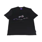 PAUL SMITH 簽字多色LOGO拼貼PS印花棉質短袖T恤(男款/黑)