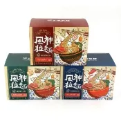【風神拉麵】非炸免煮豚骨風味拉麵組(九州大蒜3袋/盒+博多雞白3袋/盒+長崎魚介3袋/盒)