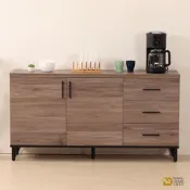 WAKUHOME 瓦酷家具 BROOK淺胡桃木5尺餐櫃 寬150*深40*高79(公分)