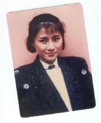 (蘭21)   周秀蘭  3*5沖洗照片一張，早期圓角相片，保存還不錯!