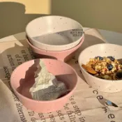 臺灣現/貨✨特價 碗盤器皿 碗  /韓國ins風潑墨碗陶瓷復古水果酸奶碗麥片早餐大號飯碗甜品碗餐具