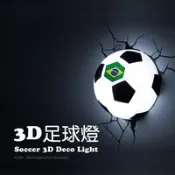 【百利市購物中心】【JP嚴選-捷仕特】3D立體造型巴西世足賽紀念足球壁燈