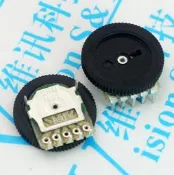 雙聯 B503 50K 撥盤電位器 齒輪 16*2 雙聯 5腳 唱戲機 音量開關 177-02742