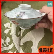抹茶碗 陶瓷碗 蓋碗 湯碗 日本回流瓷器 釉下彩 牽牛花 高足碗 螺紋 薄胎 飯碗 茶杯 復古碗盤 日本碗 陶瓷盤 瓷碗
