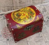(CNSY-A072)仿古皮盒經典首飾盒復古禮品盒/明清收藏百寶盒/藏寶盒/婚慶禮品 