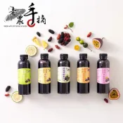 【老農手摘】100%桑葚/金桔味/鳳梨味/百香果味/檸檬味濃縮果粒汁(600g/瓶)