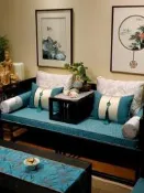 『開心樂購』中式沙發墊紅木家居坐墊濤四季通 用防滑乳嘐羅漢床定製沙發墊濤罩