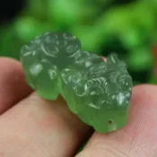 協貿國際日用品生活2館 天然岫巖玉招財貔貅玉吊墜diy小配飾配件轉運手鏈項鏈戒指皮休墜