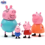 【現貨 免運🚀】佩佩豬 一家四口裝 粉紅豬小妹 Peppa pig 家庭裝 爸爸媽媽 小豬佩奇可動人偶 兒童動漫玩具