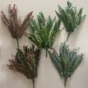 協貿國際日用品生活12館 禹涵 38葉特大波斯葉蕨類植物垂掛綠植排草植物墻婚慶壁掛大把束
