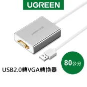 【綠聯】1080P USB2.0轉VGA轉換器 80公分｜HDMI轉接頭｜影音轉接器｜Win10/MacOS