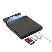 【YOLU】USB3.0 外接式光驅CD/DVD讀取燒錄機 USB雙接頭光碟機 筆電桌機適用(交換禮物)