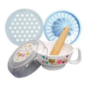 日本製Ananocafe研磨器 磨泥器 食物調理機 果泥研磨 研磨缽 五件組