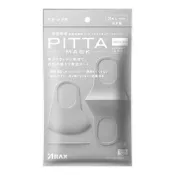 【DOKODEMO】ARAX PITTA MASK 設計感口罩 3入 淺灰色