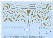 高達模型 MG ZETA.3 Z高達/3號機(B型)黃狼Z3.專用水貼【GD101】