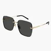 【GUCCI 古馳】方形無框抗UV太陽眼鏡(GG1955SA-001)