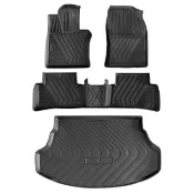 【KT BIKER】Lexus UX 4D防水腳踏墊+後車箱墊(TPE 3D腳踏墊 後車箱墊 防水墊 行李箱墊 汽車腳踏墊)