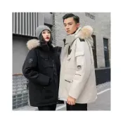 (店+) 羽絨外套男女款防寒鋪棉外套防風防水保暖外套冬季麵包服大尺碼羽絨服休閒連帽運動外套禦寒登山服發熱雪衣外套大衣大毛領羽絨衣