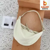 波波折扣社 【港風ins潮】斜挎包 帆布包 餃子包 單肩包 女包 日系小挎包 大容量多隔層 輕便百搭 通勤逛街必備