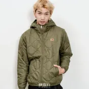 (店+)【The North Face】北臉 韓國 皮革小標 絎縫 保暖鋪棉 連帽外套