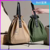 🔥 熱銷爆款｜小衆保冷袋保溫防水上班族束口便當袋保溫圓形學生早餐飯盒手提包