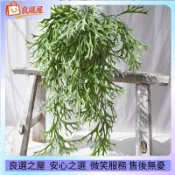 🌾仿真花 人造壁掛 仿真鹿角蕨壁掛 綠色假植物 蕨類植物 牆配材裝飾藤條 人造植物 綠植藤條 藤蔓假花吊籃 仿生植物