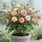 青禾園藝 矮化日式盆栽玫瑰花種子陽台庭院花卉盆栽薔薇大花月季濃香耐寒室外植物四季開花種子 花苗Rose