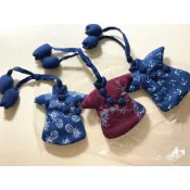 【荷湘田】手工扎染旗袍鑰匙圈衣服造型布藝鑰匙包